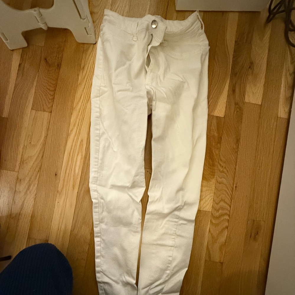 ZARA white skinny jeans